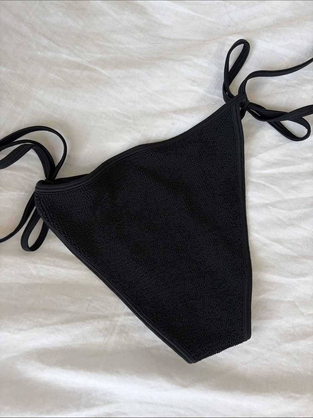 Hunza G Black Ribbed Swim Bottom